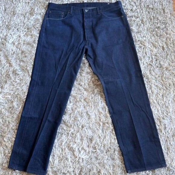 Vintage Levi's 501 Men's Jeans W40 L32 Button-Fly Dark Wash White Oak Cone Denim - Picture 1 of 9